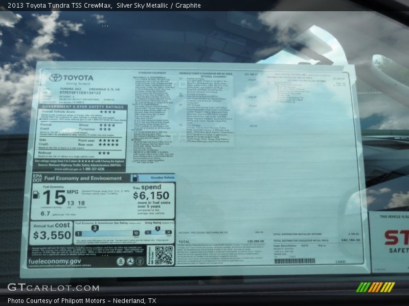 Silver Sky Metallic / Graphite 2013 Toyota Tundra TSS CrewMax