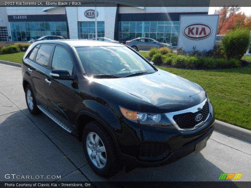 Ebony Black / Black 2013 Kia Sorento LX
