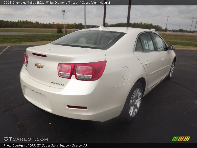 White Diamond Tricoat / Cocoa/Light Neutral 2013 Chevrolet Malibu ECO