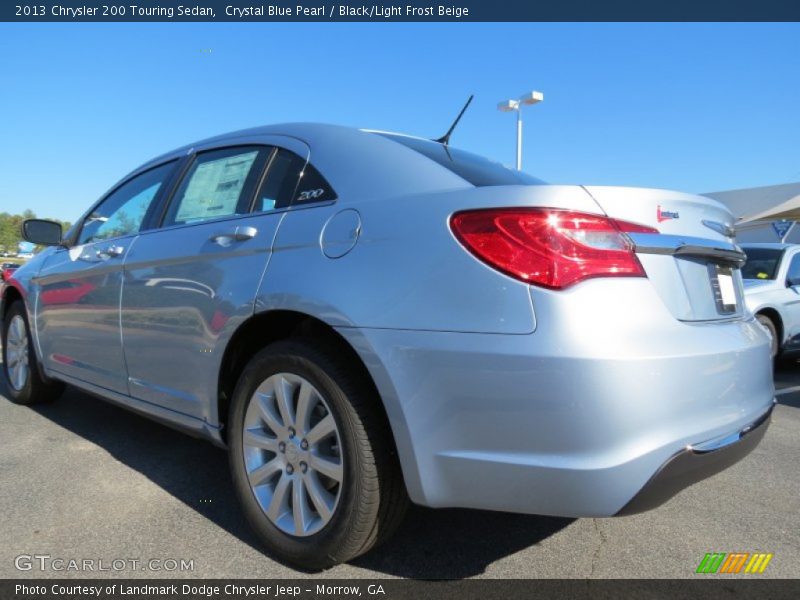 Crystal Blue Pearl / Black/Light Frost Beige 2013 Chrysler 200 Touring Sedan