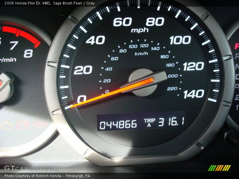 Sage Brush Pearl / Gray 2006 Honda Pilot EX 4WD