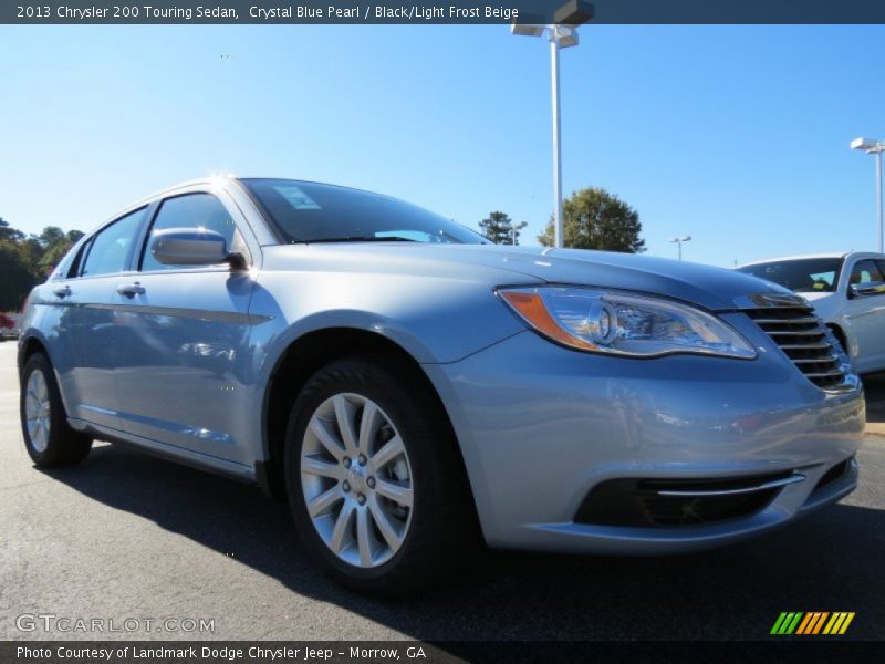Crystal Blue Pearl / Black/Light Frost Beige 2013 Chrysler 200 Touring Sedan