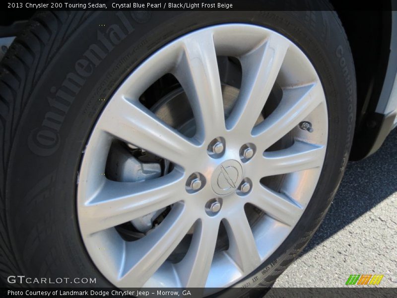 Crystal Blue Pearl / Black/Light Frost Beige 2013 Chrysler 200 Touring Sedan