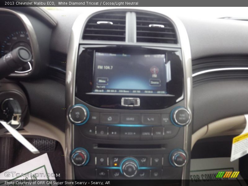 White Diamond Tricoat / Cocoa/Light Neutral 2013 Chevrolet Malibu ECO