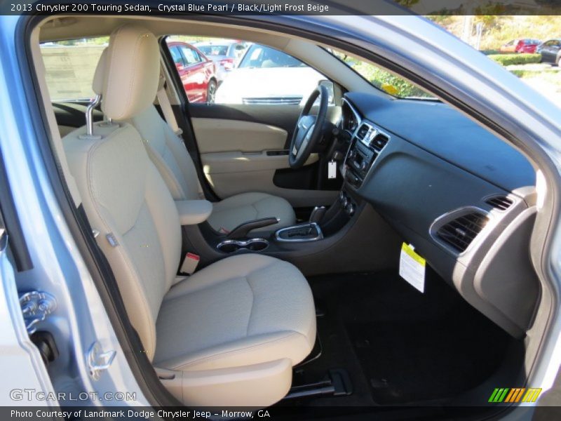 Crystal Blue Pearl / Black/Light Frost Beige 2013 Chrysler 200 Touring Sedan