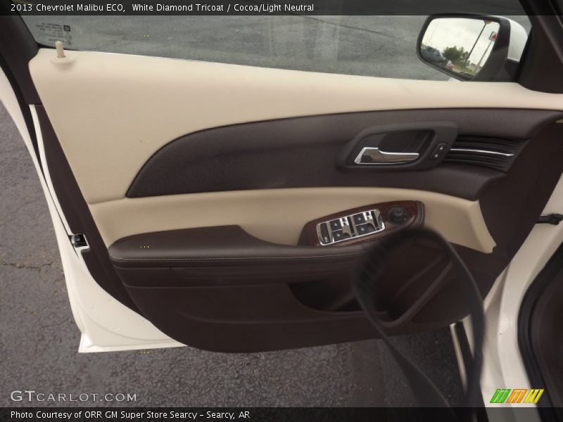 White Diamond Tricoat / Cocoa/Light Neutral 2013 Chevrolet Malibu ECO