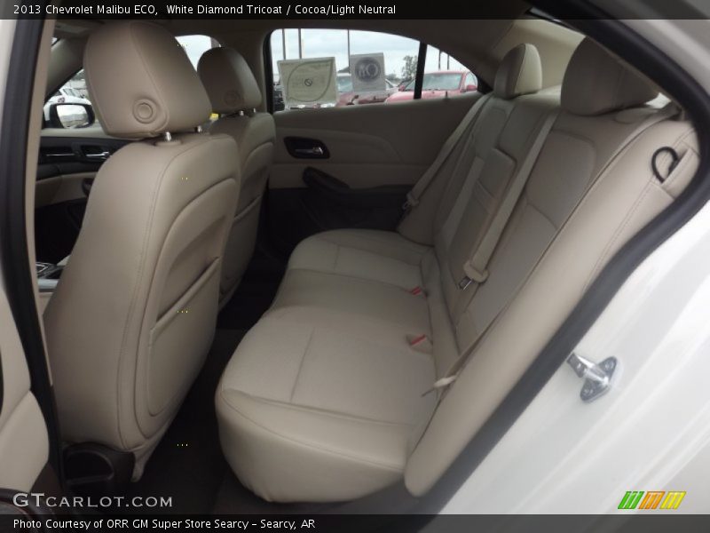 White Diamond Tricoat / Cocoa/Light Neutral 2013 Chevrolet Malibu ECO
