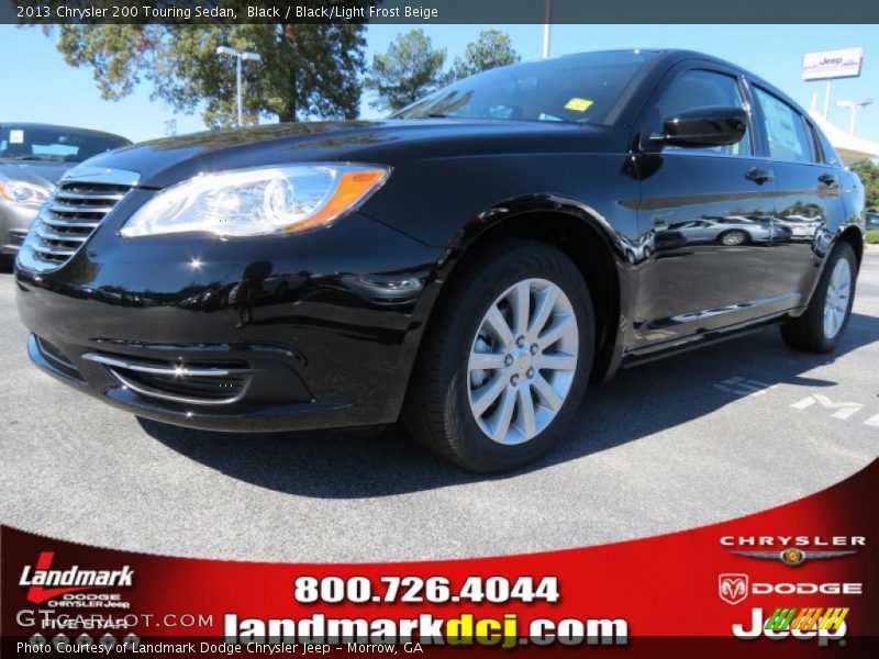 Black / Black/Light Frost Beige 2013 Chrysler 200 Touring Sedan