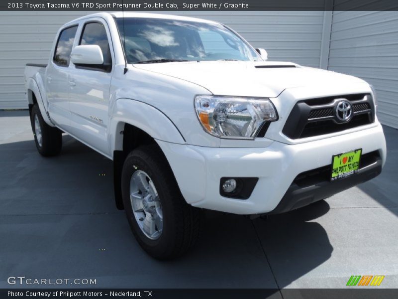 Super White / Graphite 2013 Toyota Tacoma V6 TRD Sport Prerunner Double Cab