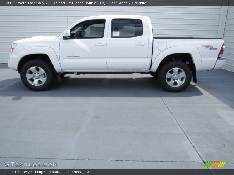 Super White / Graphite 2013 Toyota Tacoma V6 TRD Sport Prerunner Double Cab
