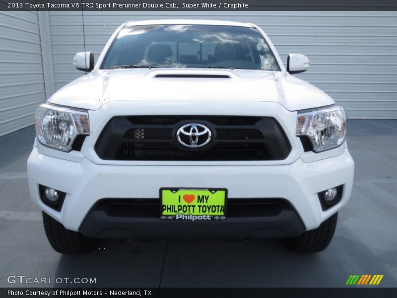 Super White / Graphite 2013 Toyota Tacoma V6 TRD Sport Prerunner Double Cab