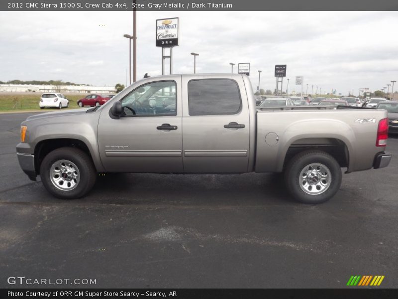 Steel Gray Metallic / Dark Titanium 2012 GMC Sierra 1500 SL Crew Cab 4x4