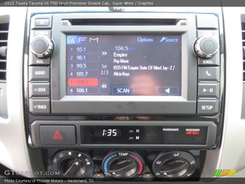 Audio System of 2013 Tacoma V6 TRD Sport Prerunner Double Cab