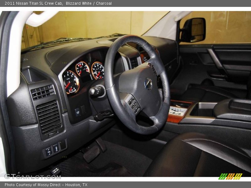 Blizzard White / Charcoal 2011 Nissan Titan SL Crew Cab