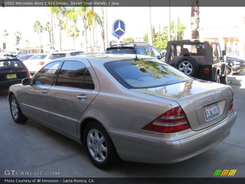 Desert Silver Metallic / Java 2002 Mercedes-Benz S 430 Sedan