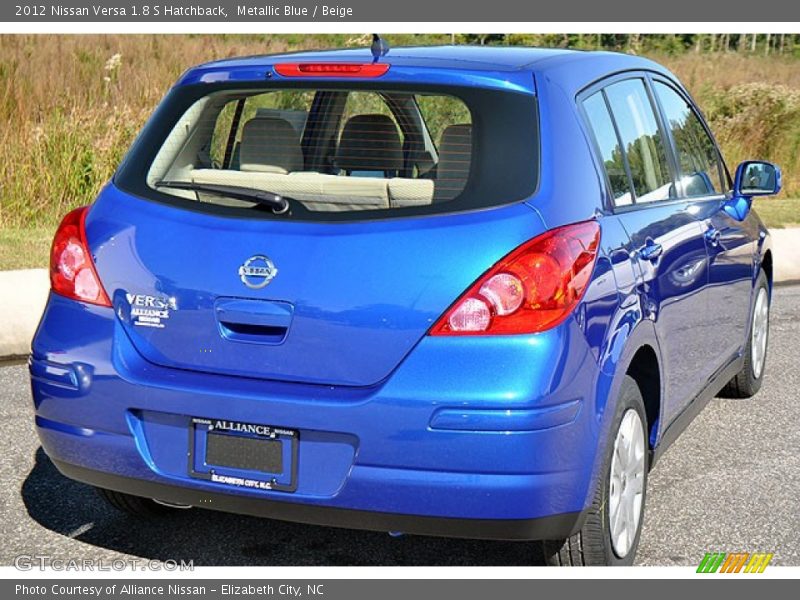 Metallic Blue / Beige 2012 Nissan Versa 1.8 S Hatchback