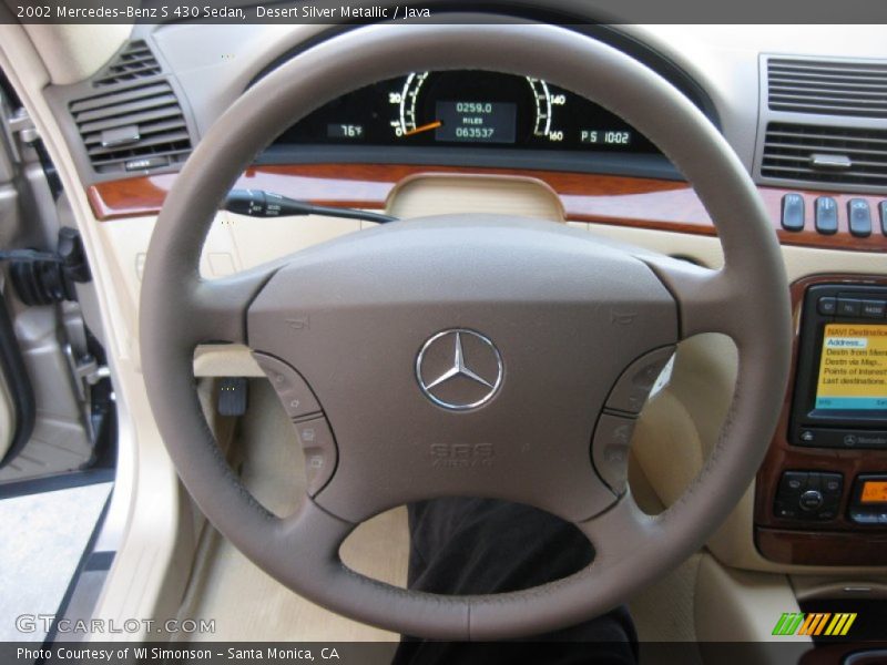 Desert Silver Metallic / Java 2002 Mercedes-Benz S 430 Sedan