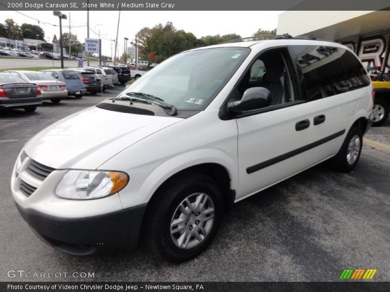 Stone White / Medium Slate Gray 2006 Dodge Caravan SE