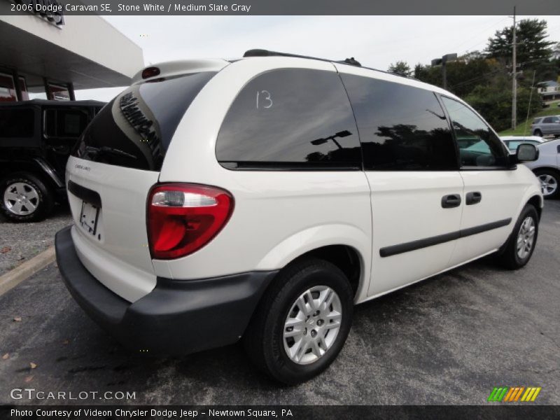 Stone White / Medium Slate Gray 2006 Dodge Caravan SE