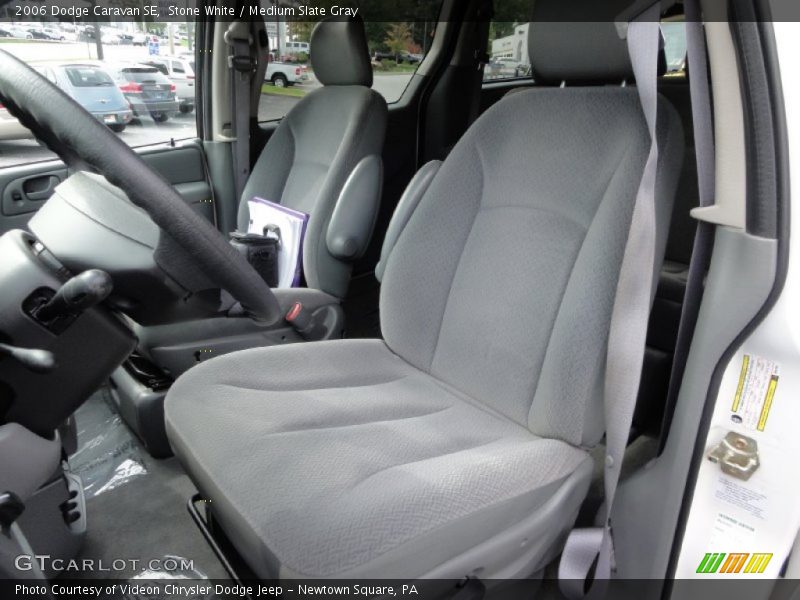 Stone White / Medium Slate Gray 2006 Dodge Caravan SE