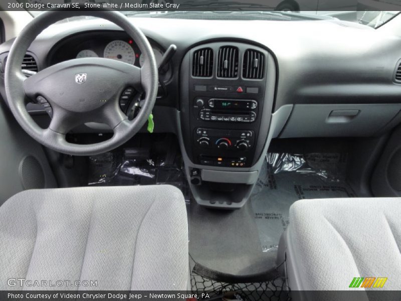 Stone White / Medium Slate Gray 2006 Dodge Caravan SE