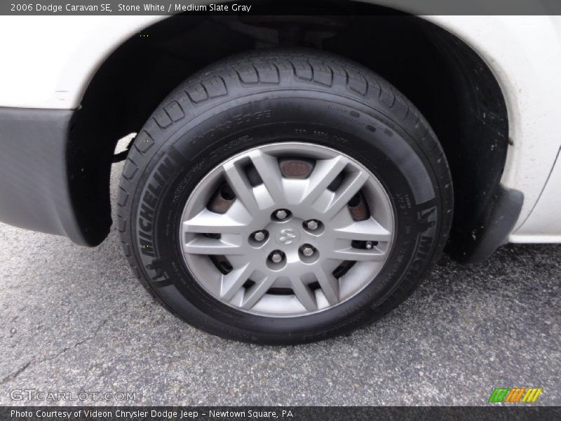 Stone White / Medium Slate Gray 2006 Dodge Caravan SE