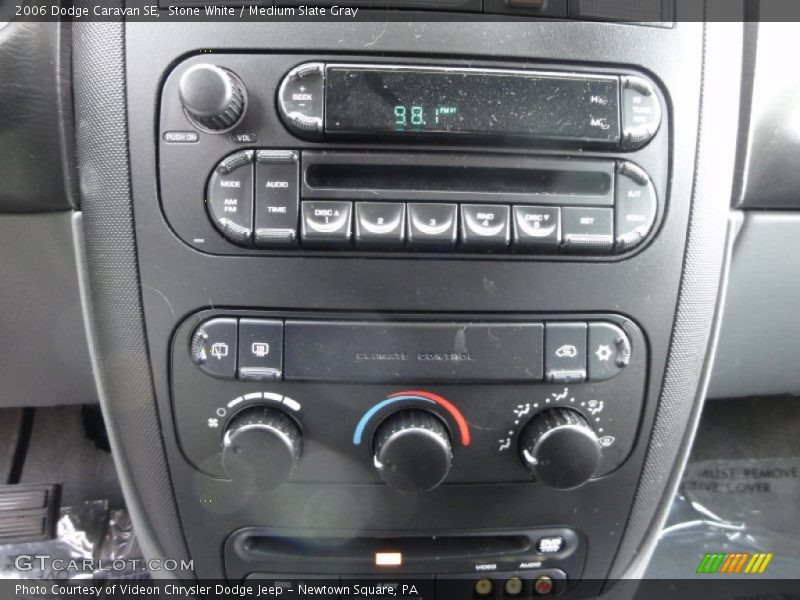 Stone White / Medium Slate Gray 2006 Dodge Caravan SE