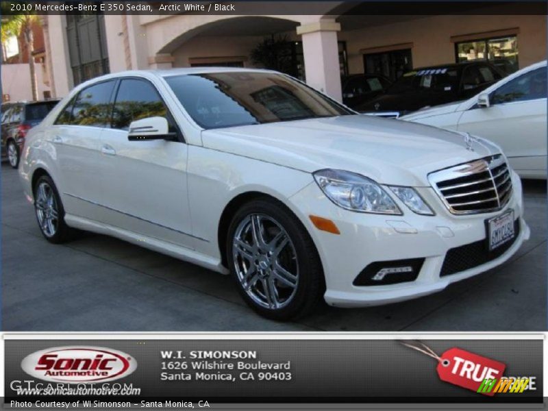 Arctic White / Black 2010 Mercedes-Benz E 350 Sedan