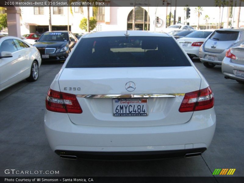 Arctic White / Black 2010 Mercedes-Benz E 350 Sedan
