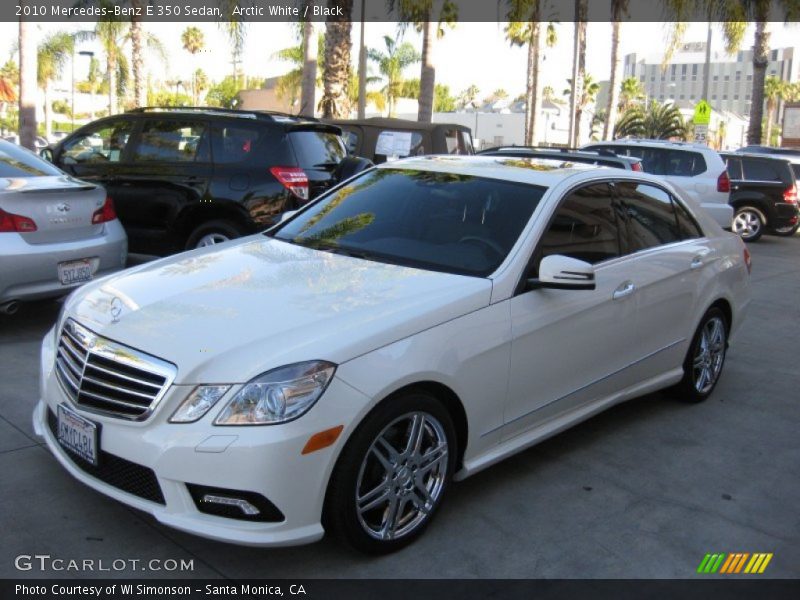 Arctic White / Black 2010 Mercedes-Benz E 350 Sedan