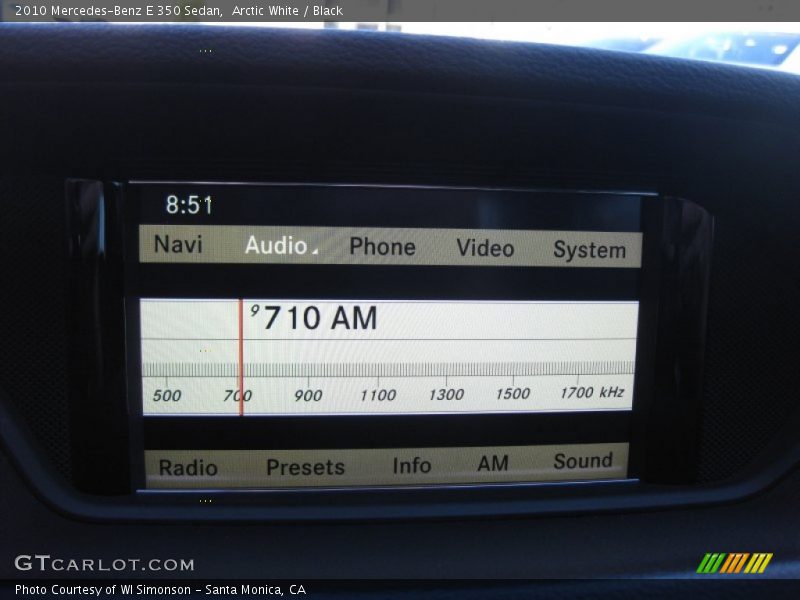 Arctic White / Black 2010 Mercedes-Benz E 350 Sedan