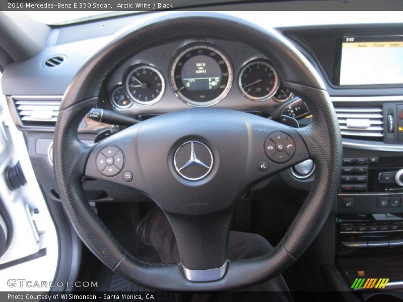 Arctic White / Black 2010 Mercedes-Benz E 350 Sedan