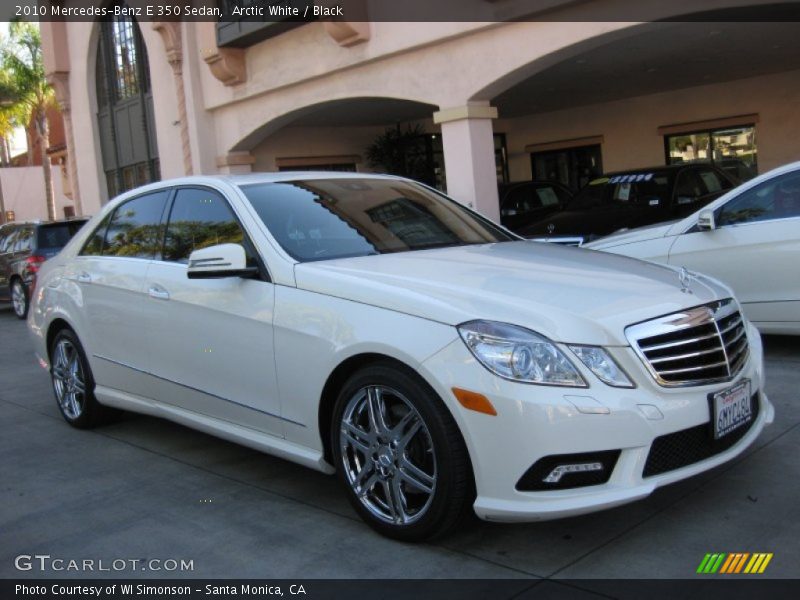 Arctic White / Black 2010 Mercedes-Benz E 350 Sedan