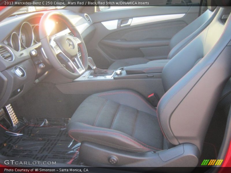 Mars Red / Black/Red Stitch w/DINAMICA Inserts 2013 Mercedes-Benz C 250 Coupe