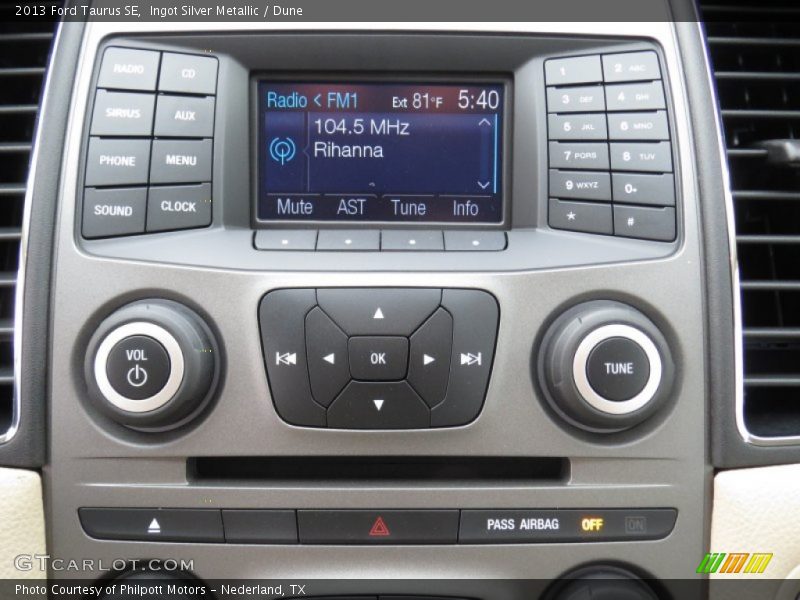 Controls of 2013 Taurus SE