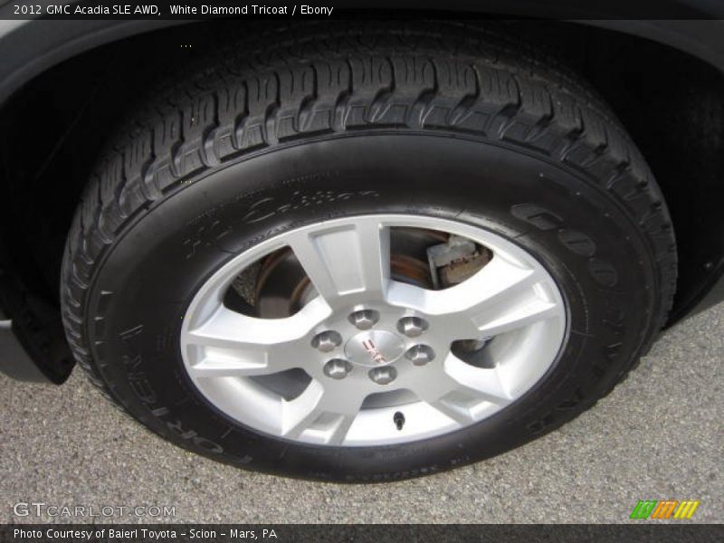 White Diamond Tricoat / Ebony 2012 GMC Acadia SLE AWD