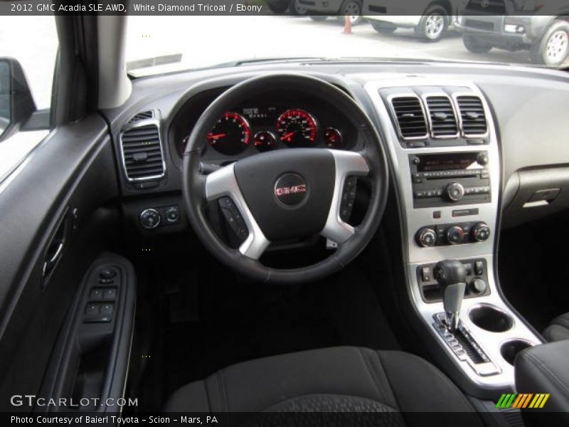 White Diamond Tricoat / Ebony 2012 GMC Acadia SLE AWD