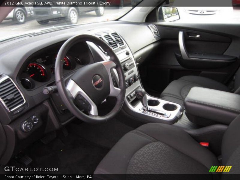 White Diamond Tricoat / Ebony 2012 GMC Acadia SLE AWD