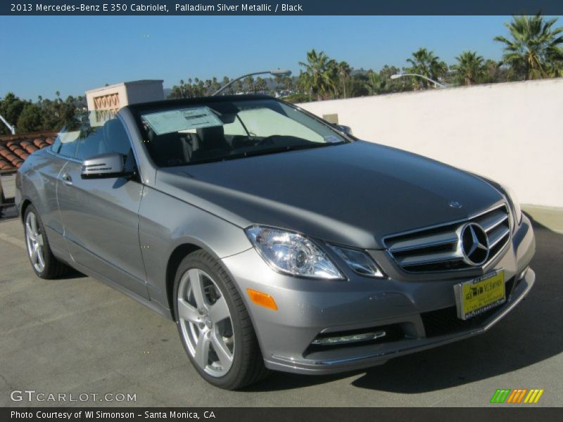 Palladium Silver Metallic / Black 2013 Mercedes-Benz E 350 Cabriolet