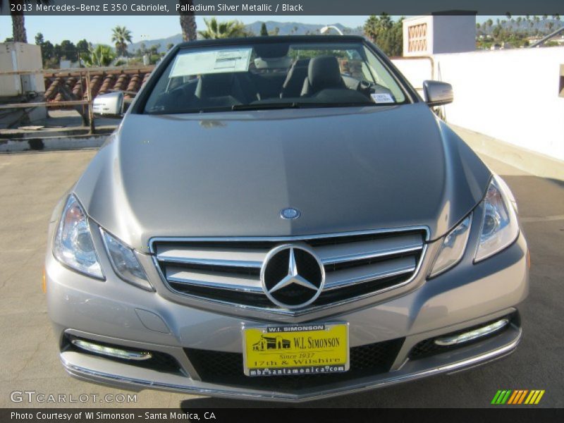 Palladium Silver Metallic / Black 2013 Mercedes-Benz E 350 Cabriolet