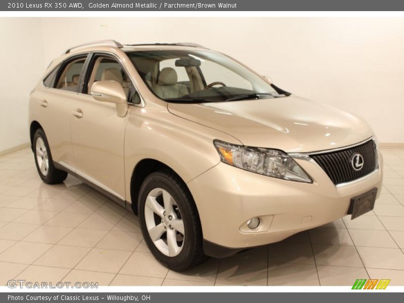 Golden Almond Metallic / Parchment/Brown Walnut 2010 Lexus RX 350 AWD