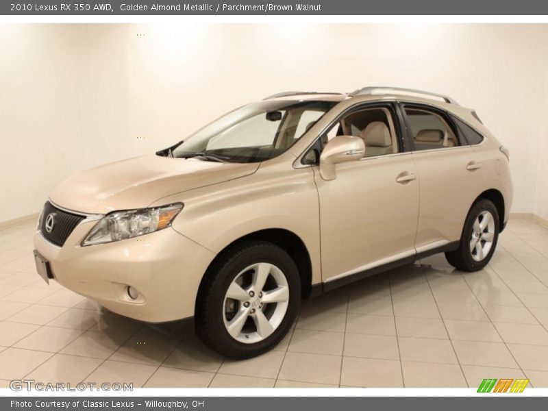 Golden Almond Metallic / Parchment/Brown Walnut 2010 Lexus RX 350 AWD