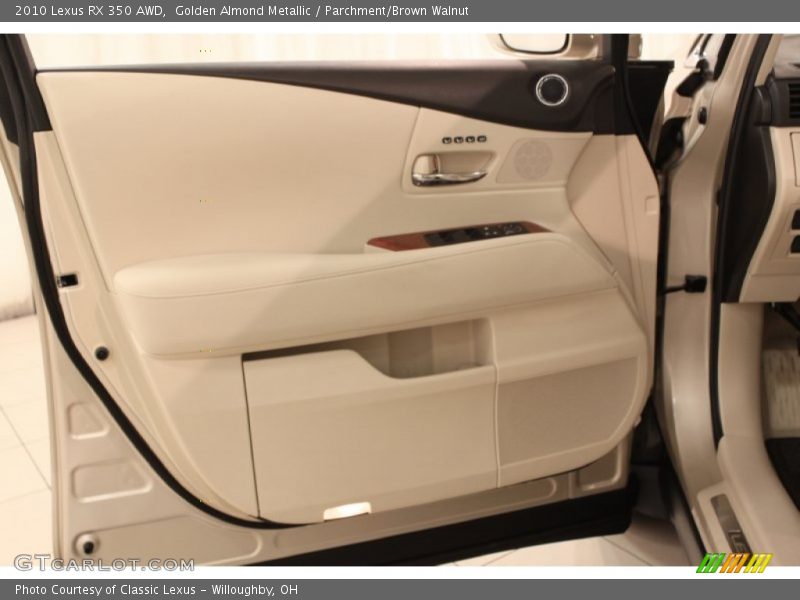 Golden Almond Metallic / Parchment/Brown Walnut 2010 Lexus RX 350 AWD