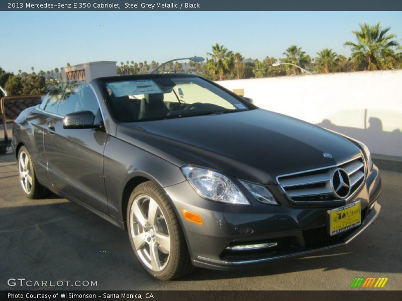 Steel Grey Metallic / Black 2013 Mercedes-Benz E 350 Cabriolet