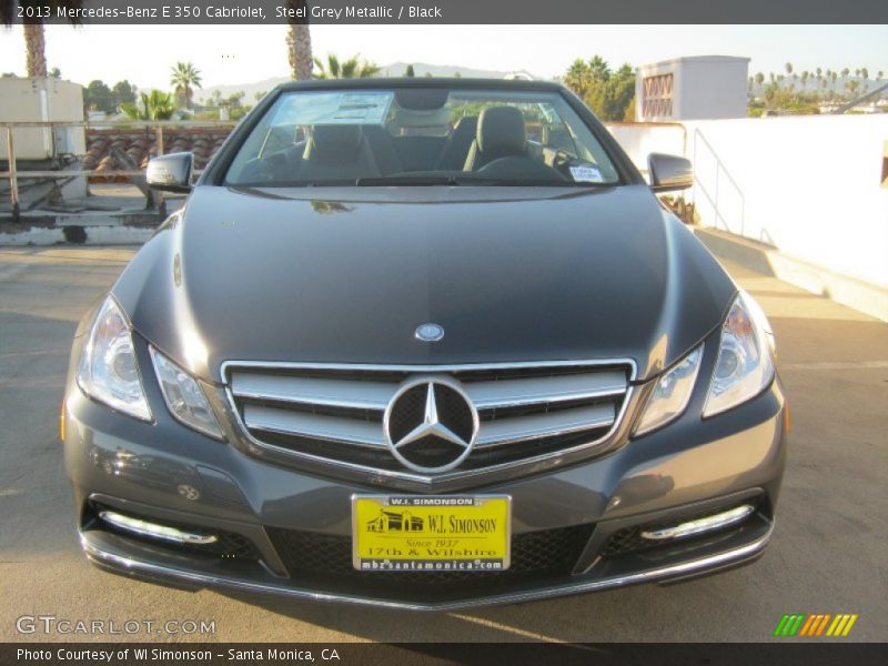 Steel Grey Metallic / Black 2013 Mercedes-Benz E 350 Cabriolet