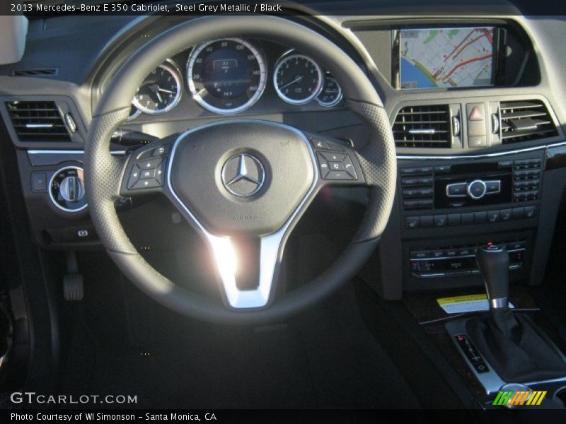 Steel Grey Metallic / Black 2013 Mercedes-Benz E 350 Cabriolet