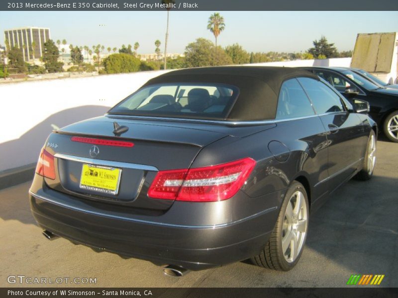 Steel Grey Metallic / Black 2013 Mercedes-Benz E 350 Cabriolet