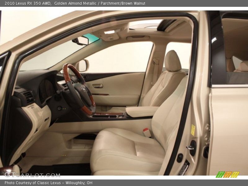 Golden Almond Metallic / Parchment/Brown Walnut 2010 Lexus RX 350 AWD