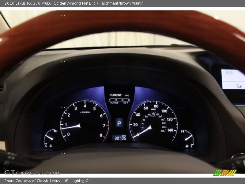 Golden Almond Metallic / Parchment/Brown Walnut 2010 Lexus RX 350 AWD