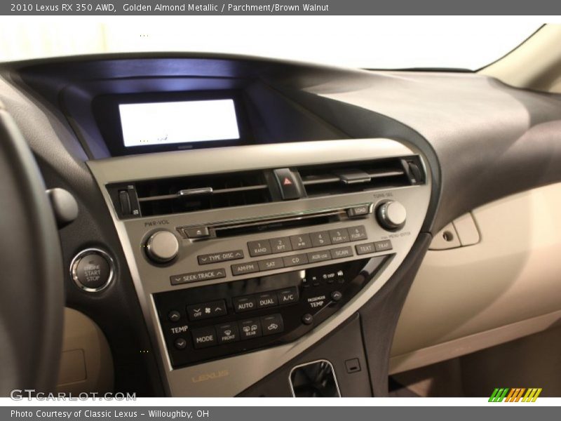 Golden Almond Metallic / Parchment/Brown Walnut 2010 Lexus RX 350 AWD